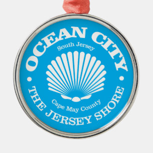 Ocean City NJ (zeeschelp) Metalen Ornament