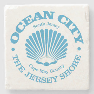 Ocean City NJ (zeeschelp) Stenen Onderzetter