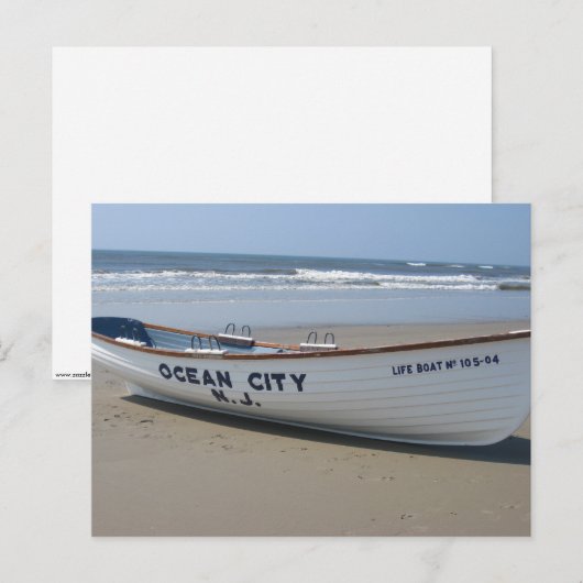 Ocean City, NJ * Zomerplezier * Shore Boat Briefkaart (Voorkant / Achterkant)