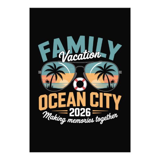 Ocean City Strand Foto Afdruk (Voorkant)
