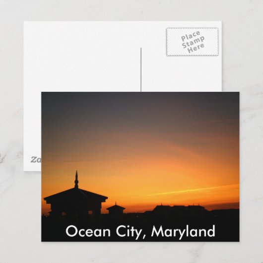 Ocean City Uitzicht Briefkaart (Voorkant / Achterkant)
