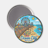 Ocean City USA Magneet (Voorkant / Achterkant)