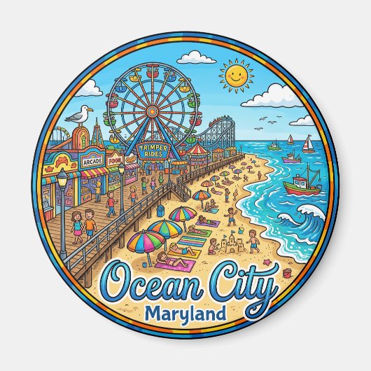 Ocean City USA Magneet (Voorkant)