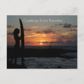 Ocean Cliff Sunset Briefkaart (Voorkant)