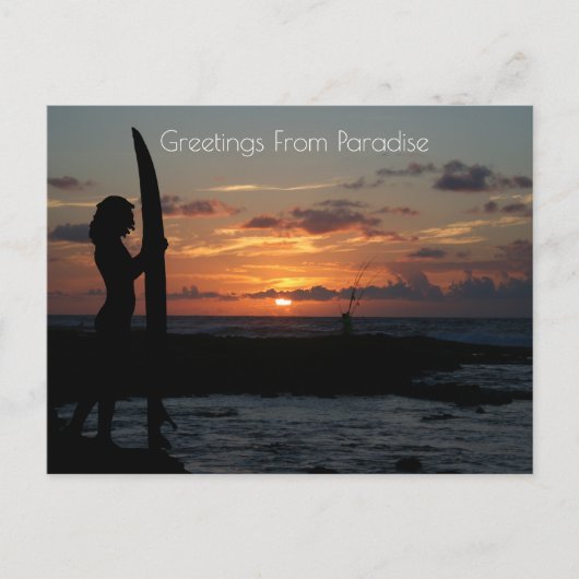 Ocean Cliff Sunset Briefkaart (Voorkant)