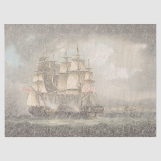 Ocean Clipper Sailing Ship Boats Zee Weefpapier Tissuepapier (Voorkant)