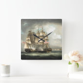 Ocean Clipper Sailing Ship Zee Boat Wall Clock Vierkante Klok (Huis)