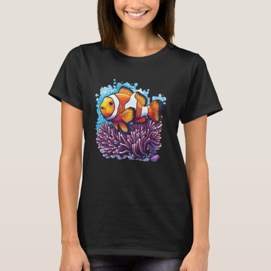 Ocean Clownfish Kostuum voor Zee Anemone Lovers T-shirt (Voorkant)