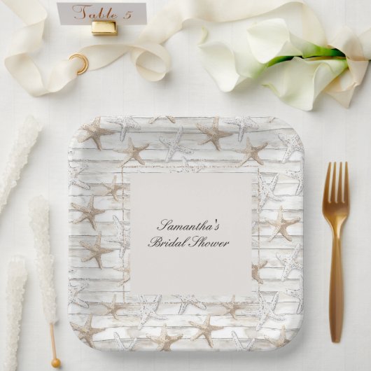 Ocean Coast Uitzicht Vrijgezellenfeest Papieren Bordje (Huwelijk)