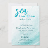 Ocean Coastal Beach Blauw Zee U binnenkort Baby sh Kaart (Voorkant)