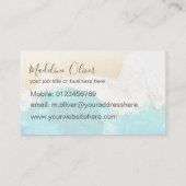 Ocean Coastal Beach Scene Modern Visitekaartje (Achterkant)