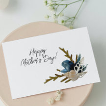 Ocean Coastal Blue Iris & Seashell Moederdag