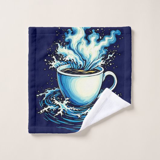 Ocean Coffee Dream Bad Handdoek (Wasdoekje)