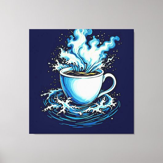 Ocean Coffee Dream Canvas Afdruk (Voorkant)