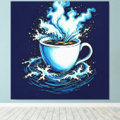 Ocean Coffee Dream Canvas Afdruk (Insitu (Houten vloer))