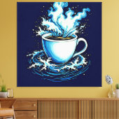 Ocean Coffee Dream Canvas Afdruk (Insitu (Woonkamer))