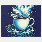 Ocean Coffee Dream Fleece Deken (Voorkant (Horizontaal))