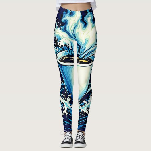 Ocean Coffee Dream Leggings (Voorkant)