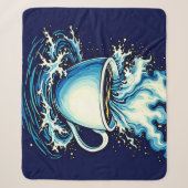 Ocean Coffee Dream Sherpa Deken (Voorkant)