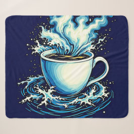 Ocean Coffee Dream Sherpa Deken