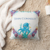 Ocean Colorful Cute baby Octopus Sierkussen (Deken)