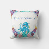 Ocean Colorful Cute baby Octopus Sierkussen (Voorkant)