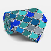 Ocean Colors Mermaid Scales Pattern Stropdas (Opgerold)