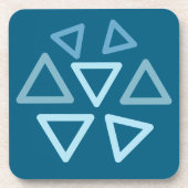 Ocean Colours Triangle Pattern Bier Onderzetter (Voorkant)
