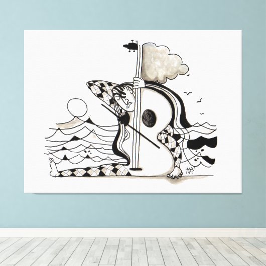 OCEAN CONCERT FOR SOFIA CANVAS AFDRUK (Insitu (Houten vloer))