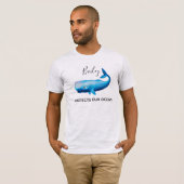 Ocean Conservation Waterverf Whale Zee Beach Name T-shirt (Voorkant volledig)