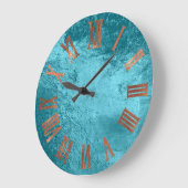 Ocean Copper Roos Gold Roman Leather Glass Urban Grote Klok (Hoek)