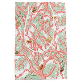 Ocean Coral Branches Seashells Pattern Medium Cadeauzakje