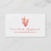 Ocean Coral oranje witte woning verhuren Visitekaartje (Voorkant)