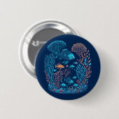 Ocean Coral Reef Art Ronde Button 5,7 Cm (Voorkant /achterkant)