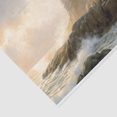 Ocean Cottage On Rocky Cliff Decoupage Tissuepapier (Detail)