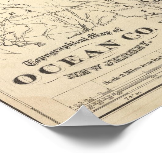 Ocean County, NJ Poster (Hoek)