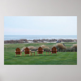 Ocean Course Chairs, Kiawah Island, South Carolina Poster