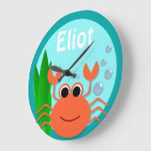 Ocean Crab Large Round Wall klok (Hoek)