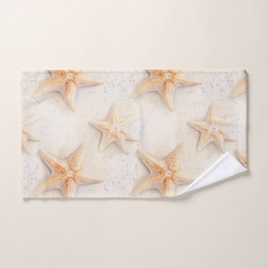 Ocean Cream Peach Beach Starfish Bad Handdoek (Handdoek)