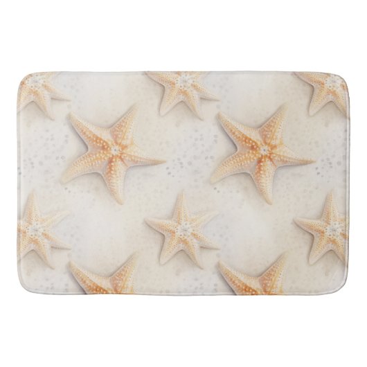 Ocean Cream Peach Beach Starfish Badmat (Voorkant)