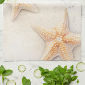 Ocean Cream Peach Beach Starfish Theedoek (Gevouwen)