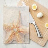 Ocean Cream Peach Beach Starfish Theedoek (Quarter Fold)