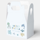 Ocean Creature Blue 1st Birthday Party Bedankdoosjes (Geopend)