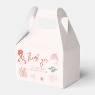 Ocean Creature Roze Baby shower Bedankdoosjes