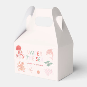 Ocean Creature roze verjaardagsfeestje Bedankdoosjes