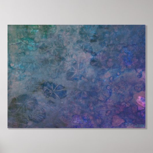 Ocean Creatures II Silver Foil Print (Voorkant)