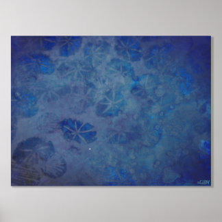 Ocean Creatures Zilveren Folie Print