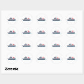 Ocean Cruise Ship Ronde Sticker (Vel)