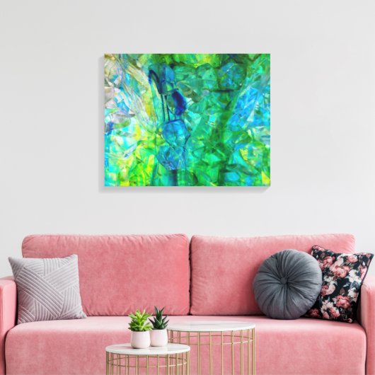 Ocean Crystals 2 20x16 canvas print (Insitu (Woonkamer))