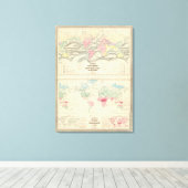 Ocean Currents en de Great River Basins Canvas Afdruk (Insitu (Houten vloer))